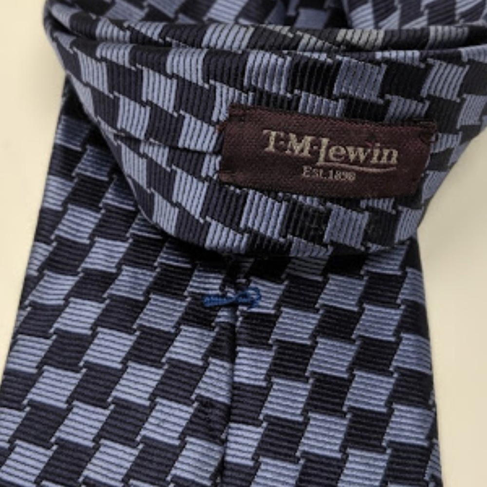 T.M. Lewin silk tie made in England